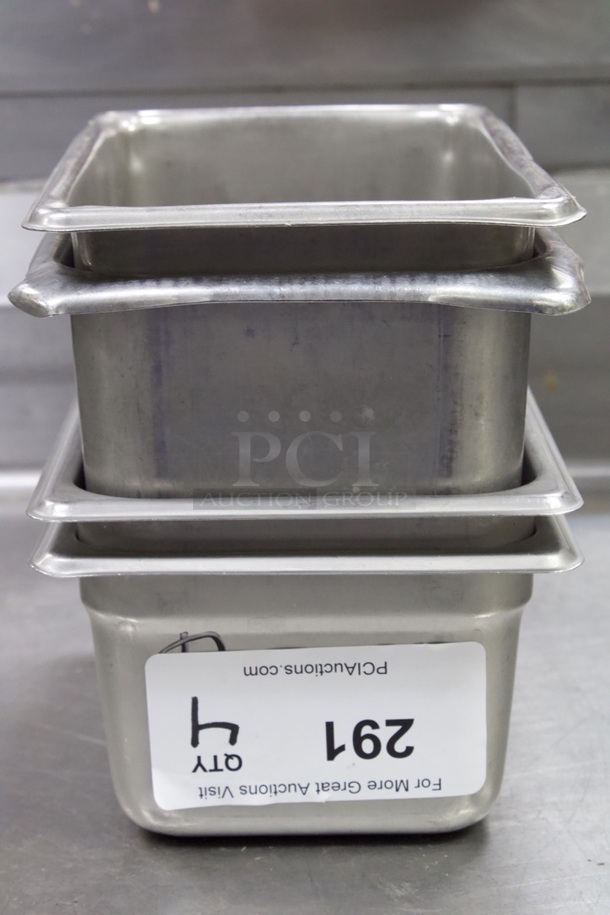 NICE! Set Of (4) Stainless Steel 1/4 Pans - (2) 6" Deep, (2) 4" Deep. 4x Your Bid - Image 3 of 8