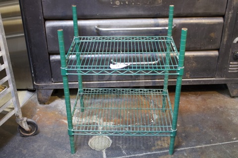 2 Shelf Metro Rack, Green. 24x18x30