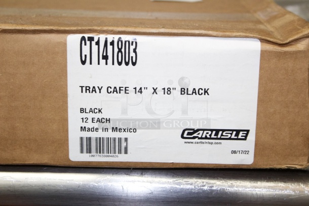 BRAND NEW! Carlisle CT141803 - Cafe® Fast Food Cafeteria Tray 14" x 18" - Black - Image 2 of 3