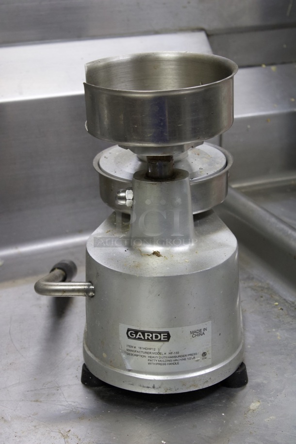 Garde HDHP12 Heavy-Duty 1/2 lb. 5" Hamburger Patty Molding Press with Handle - Image 3 of 5