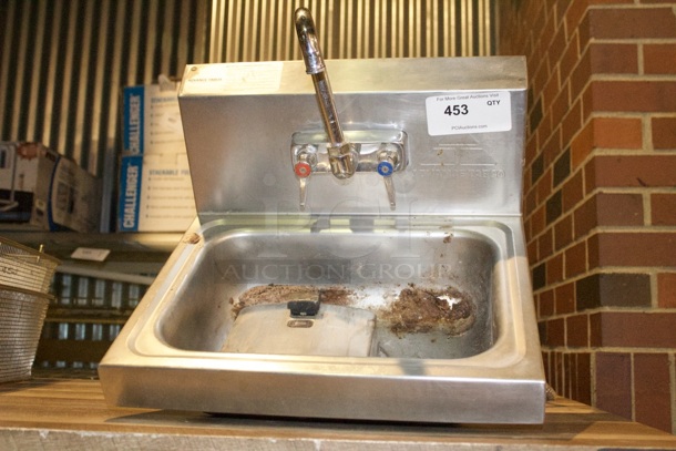 Advance Tabco 7-PS-60 Hand Sink with Splash Mount Faucet - 17 1/4" x 15 1/4" - Image 2 of 2