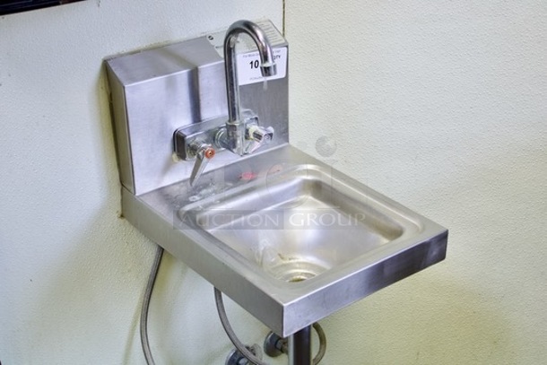 SWEET! Advance Tabco 7-PS-23 Space Saving Hand Sink with Splash Mount Faucet - 12" x 16" x 13" - Image 3 of 3