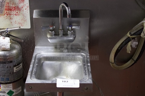SWEET! Advance Tabco 7-PS-23 Space Saving Hand Sink with Splash Mount Faucet - 12" x 16" x 13"