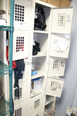 18 Hole Locker. Missing (2) doors a the bottom. 
