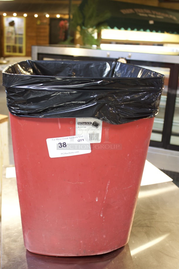 Under Counter Trash Can, Red - Image 1 of 5