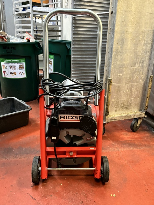 K-400-T3 Drum Machine w/ Autofeed (115v), C-32 IW 3/8" Core Cable Drain Cleaning Snake Auger Machine,  - Image 5 of 6