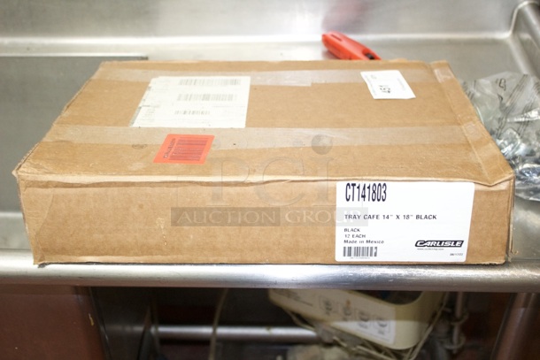 BRAND NEW! Carlisle CT141803 - Cafe® Fast Food Cafeteria Tray 14" x 18" - Black - Image 3 of 3