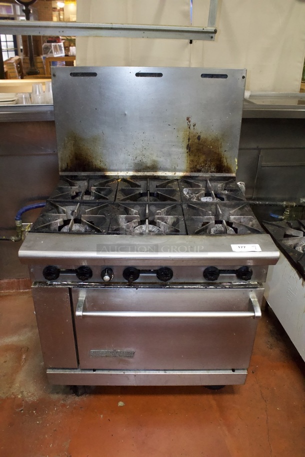American Range 6 Burner Range With Oven Base, Natural Gas. 36x32x58 - Image 7 of 7