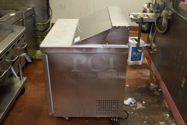 Coldline SCL2-36-E-HC 36-inch  Sandwich Prep Table, 10 Pans. 
36 ¼ x 29 1/2 x 45
HP: 1/5 AMPS: 3.24 VOLTAGE: 115/60/1 - Image 4 of 7