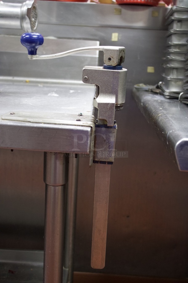 96" Stainless Steel Work Table With Under-shelf & No. 1 Can Opener.  - Image 6 of 9