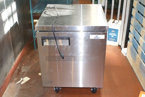 NEW! Cooler Depot UUC-27R-E-HC 27" Under Counter Refrigerator On Commercial Casters. WORKS PERFECT!!