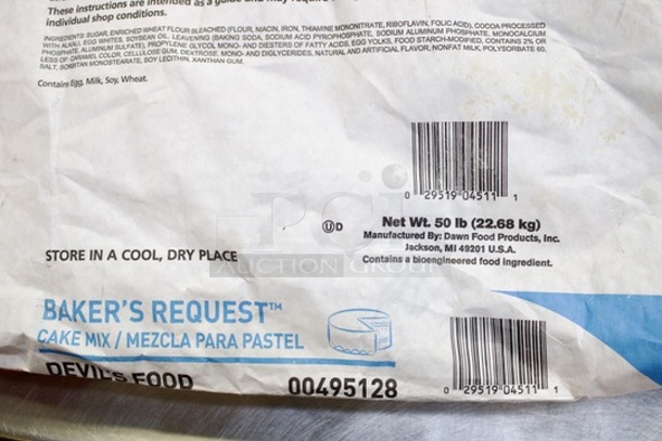 Unopened Dawn Exceptional® Baker's Request™ Devil's Food Cake Mix - 00495128 - 50lbs - Image 2 of 2
