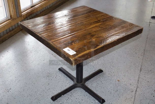 THICK! Solid Wood Table With Column Cross-Base 33x33x30 - Image 7 of 7