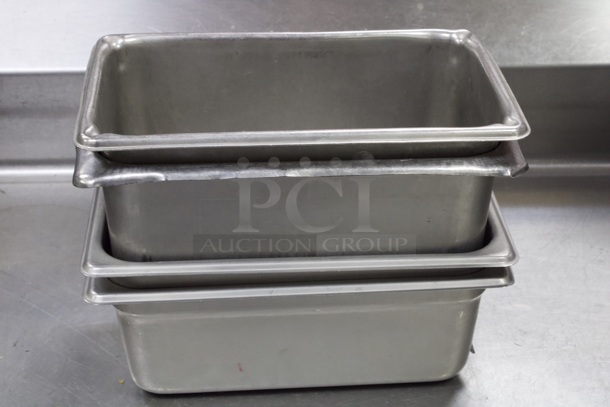 NICE! Set Of (4) Stainless Steel 1/4 Pans - (2) 6" Deep, (2) 4" Deep. 4x Your Bid - Image 7 of 8