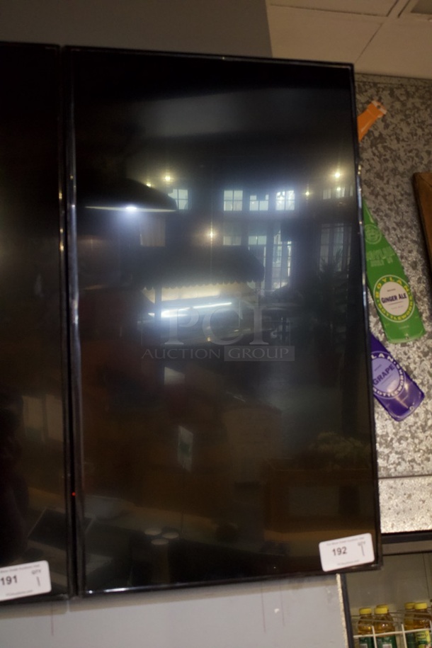 Insignia TV Monitor Used As Menu Board, Works With USB Thumb Drive. In Proper Working Order. Includes Wall Mount - Image 1 of 1