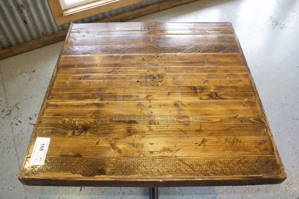 THICK! Solid Wood Table With Column Cross-Base 33x33x30 - Image 5 of 7