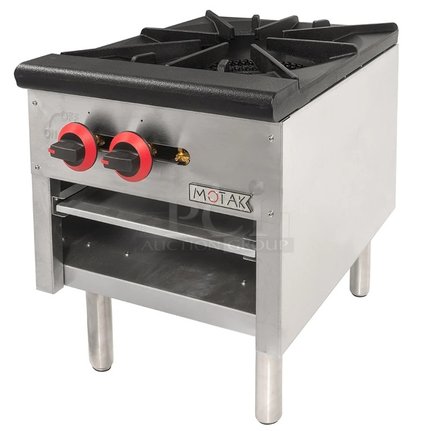 BRAND NEW IN THE CRATE!! MOTAK MSP-1-N Burner Stock Pot Range 18"W x 21"D x 15.75"H, 80,000 total BTU, natural gas - Image 2 of 5