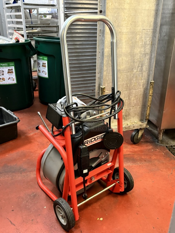 K-400-T3 Drum Machine w/ Autofeed (115v), C-32 IW 3/8" Core Cable Drain Cleaning Snake Auger Machine,  - Image 4 of 6