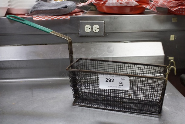 Set of (6) 13"x5" Fry Baskets, Green Handle. 6x Times Your Bid - Image 6 of 7