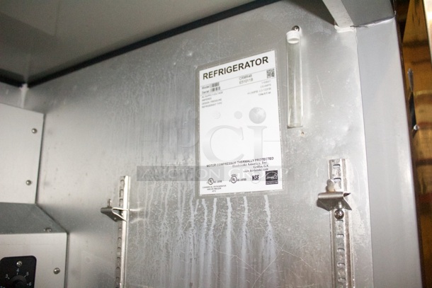 Hoshizaki CRMR48-12, Refrigerator, Two Section Undercounter, Stainless Doors On Commercial Casters. Tested. Turns On.  - Image 3 of 3