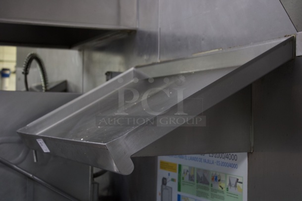 42" Stainless Steel Wall Mounted Slanted Rack Shelf With Drain.  - Image 3 of 4