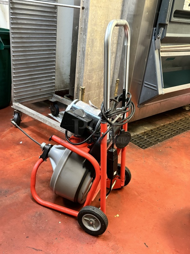 K-400-T3 Drum Machine w/ Autofeed (115v), C-32 IW 3/8" Core Cable Drain Cleaning Snake Auger Machine,  - Image 3 of 6