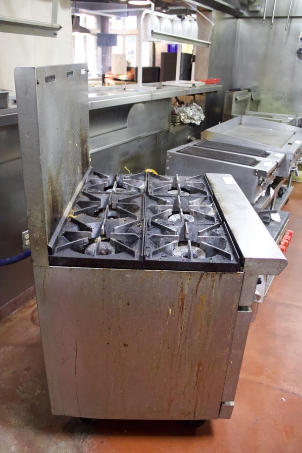American Range 6 Burner Range With Oven Base, Natural Gas. 36x32x58 - Image 4 of 7