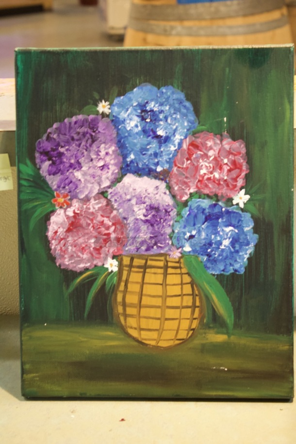 Water Color Painting and Artificial Potted Plants. 7x Your Bid - Image 2 of 3