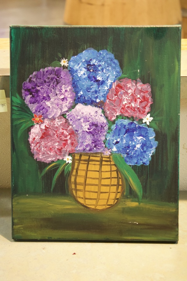 Water Color Painting and Artificial Potted Plants. 7x Your Bid - Image 3 of 3