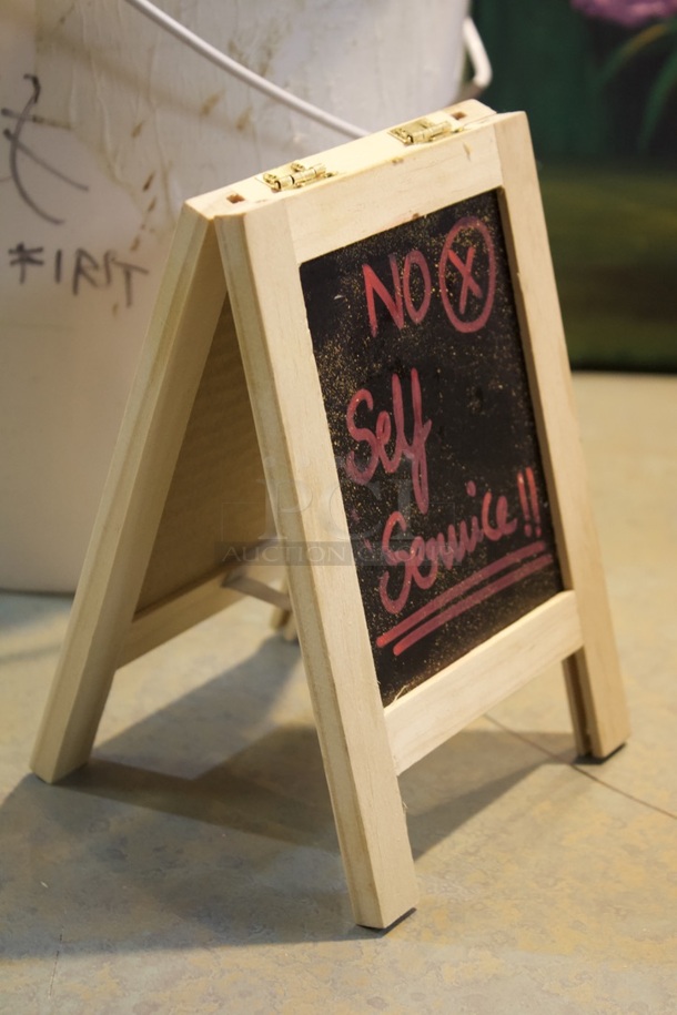 Bucket Full Of Mini-Easels With Chalkboards.  - Image 4 of 7