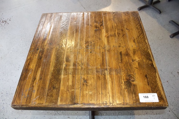 THICK! Solid Wood Table With Column Cross-Base 33x33x30 - Image 6 of 7