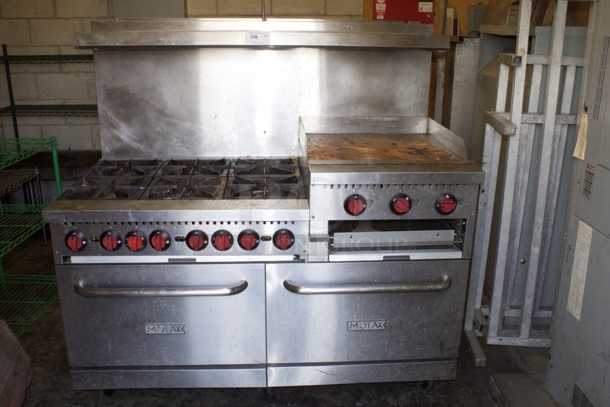 MoTak MR10-G24-C-S 60" 6 Burner Gas Range w/ Griddle & (2) Standard Ovens, Convertible, 360000BTU - Image 3 of 8