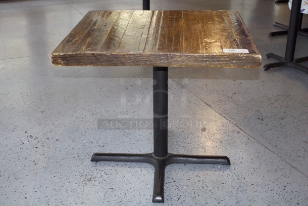 THICK! Solid Wood Table With Column Cross-Base 33x33x30 - Image 4 of 7