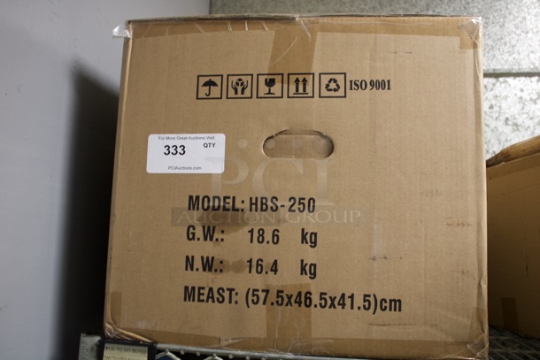 BRAND NEW, NEVER USED!! Universal HBS-250 10" Manual Gravity Feed Meat Slicer - 1/4 hp - Image 6 of 11