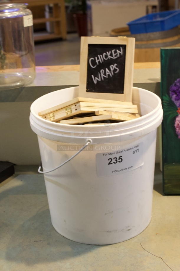 Bucket Full Of Mini-Easels With Chalkboards.  - Image 7 of 7