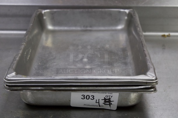 Stainless Steel Full Size Pans x 2". 4x Your Bid - Image 3 of 3