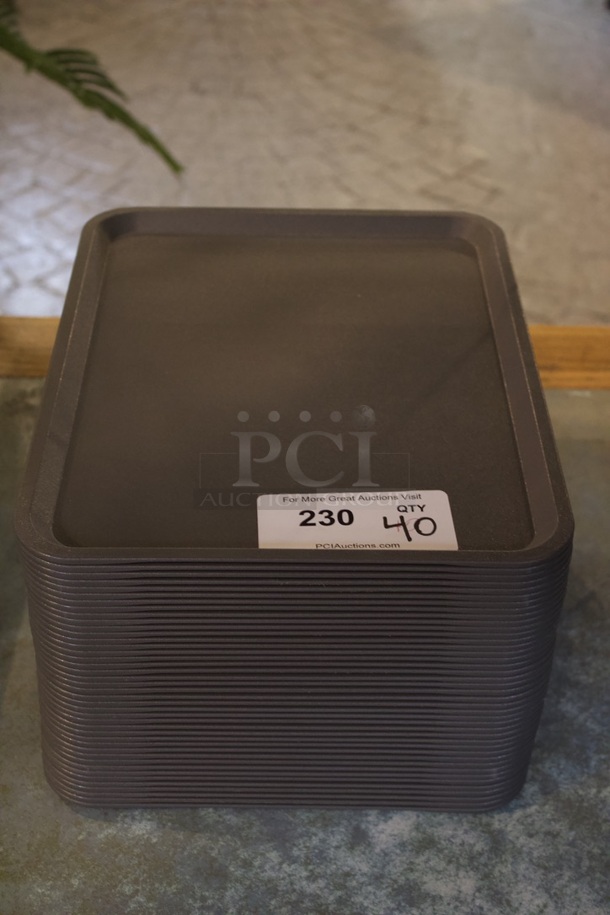 Ikea TILLGÅNG 15" x 11" Food Trays, Gray. 40x Your Bid - Image 3 of 3