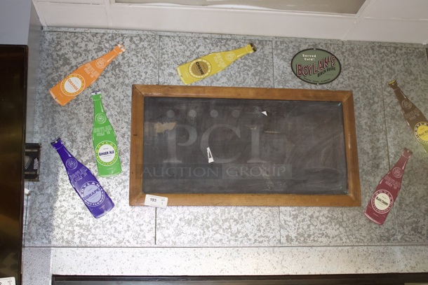 Wood Framed Wall Mounted Chalk Board. 44x24 - Image 2 of 2