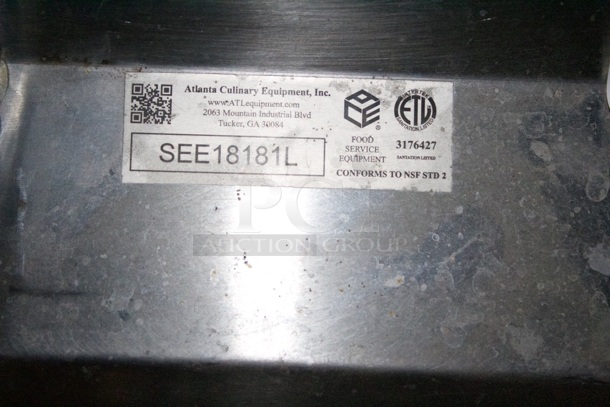 GSW SEE18181L Stainless Steel Single Compartment Sink w/ Left Drain Board, 39-1/8" x 24" x 45" - Image 2 of 2