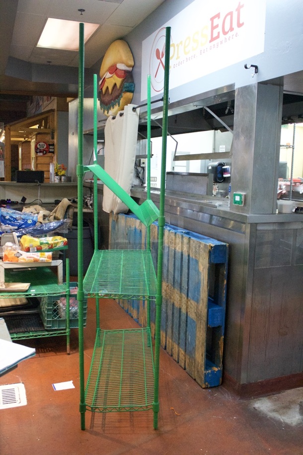 AWESOME! Metro Rack With (1)  Slanted-Shelf Merchandiser Rack and (2) Flat Racks - Image 2 of 3