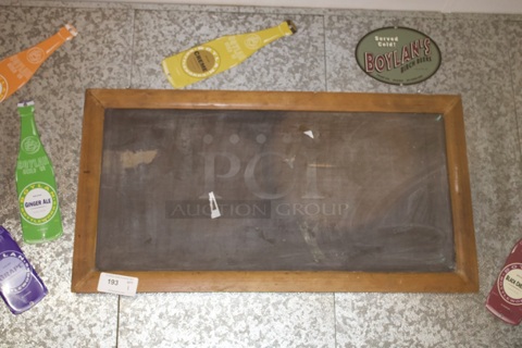 Wood Framed Wall Mounted Chalk Board. 44x24