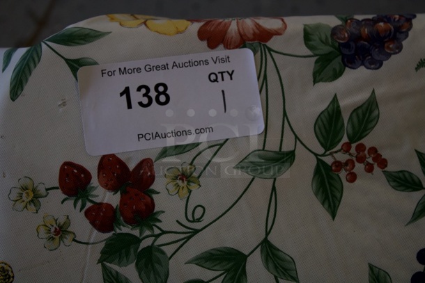 34in x 34in Restaurant Table With Standard Column Base & Flower Pattern Table Cloth.   - Image 5 of 5