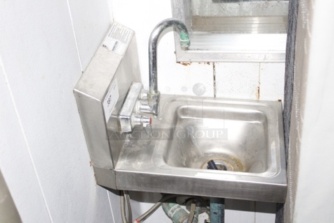 Advance Tabco 7-PS-23 Space Saving Hand Sink with Splash Mount Faucet - 12" x 16"
