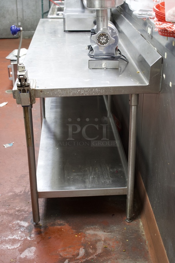 96" Stainless Steel Work Table With Under-shelf & No. 1 Can Opener.  - Image 9 of 9