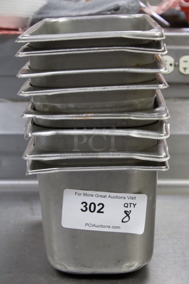 Stainless Steel 1/3 Pans x 6". 8x Your Bid - Image 6 of 6