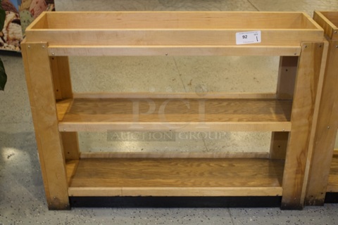 Three Shelf Wood Merchandising Rack 