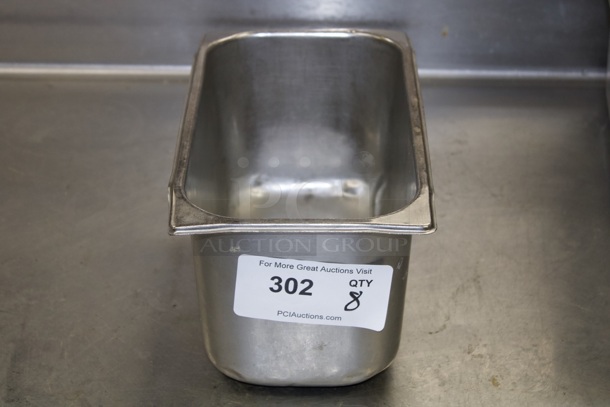 Stainless Steel 1/3 Pans x 6". 8x Your Bid - Image 2 of 6