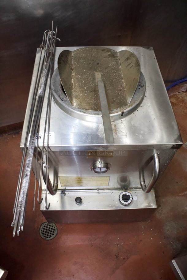 LIKE NEW! Puri Tandoori Clay Ovens PTL-101 Tandoor Oven , 51500 BTU, Double Wall Ceramic Wool Insulation, Natural Gas. Includes Skewers.   - Image 11 of 12