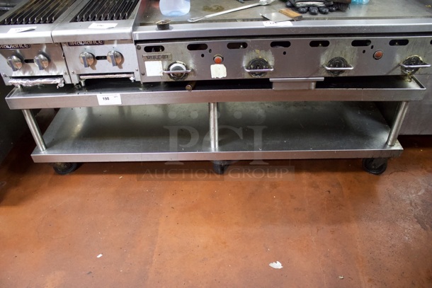 HEAVY DUTY! Equipment Stand On Commercial Casters With Under-Shelf. 
72x30x21 - Image 1 of 4