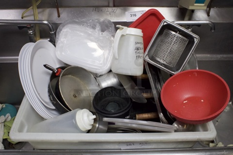 ALL-FOR-ONE Ingredient Bin Full Of Miscellaneous Small Wares.  
